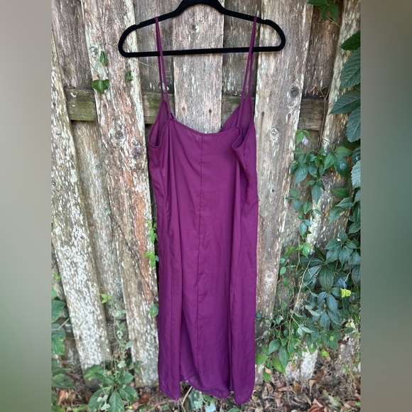 Vintage Plum Purple Slip Dress with Lace Trim – Petra Fashions – Size Large - Picture 6 of 6